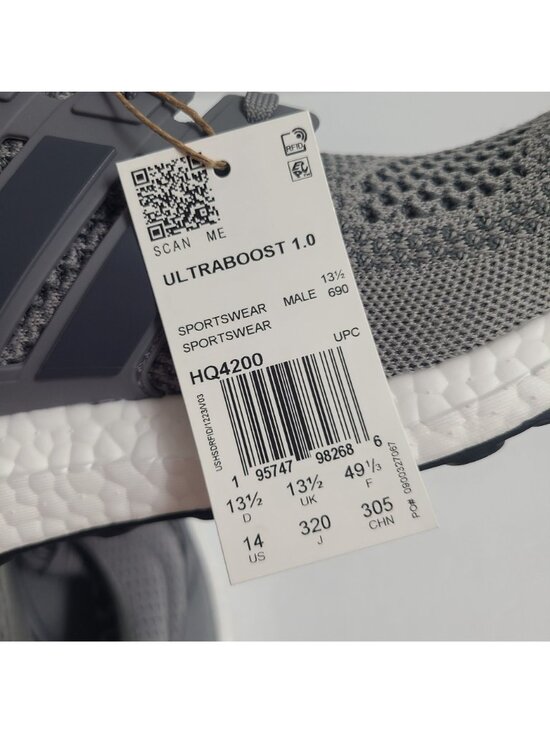 NEW Adidas Ultraboost 1.0 Shoes HQ4200 Size 14 Gray #1 main image 5